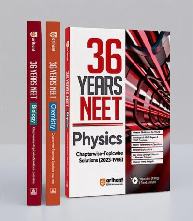 Combo for 36 Years Chapterwise Topicwise Solved Papers NEET Physics , Chemistry and Biology 2024